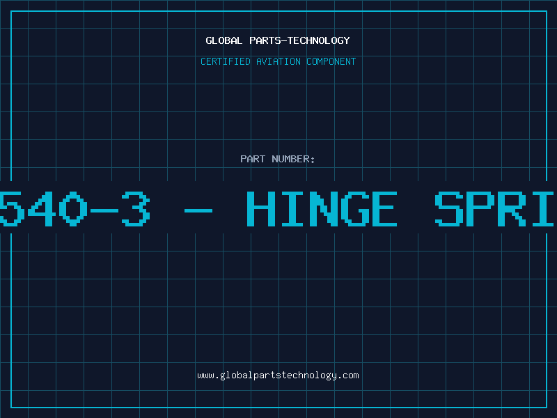 Aviation Part 12540-3 - HINGE SPRING
