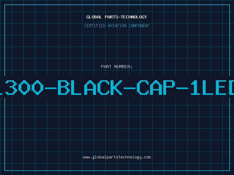 Aviation Part 1300-BLACK-CAP-1LED