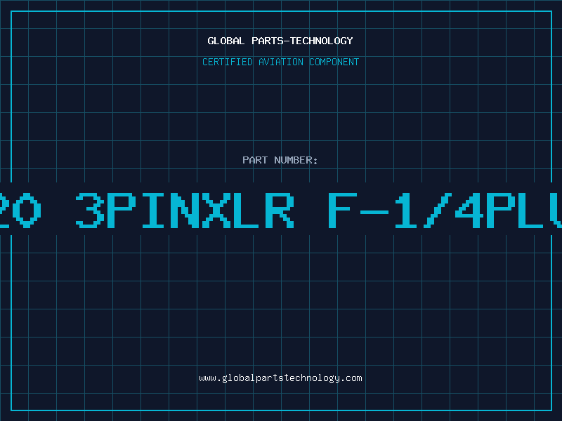 Aviation Part 20 3pinXLR F-1/4plu