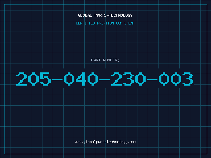 Aviation Part 205-040-230-003