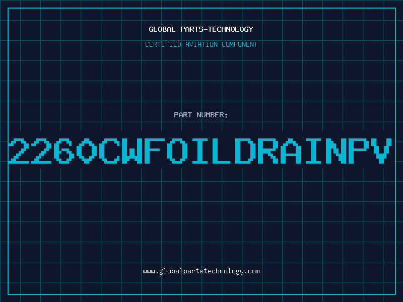Aviation Part 2260CWFOILDRAINPV