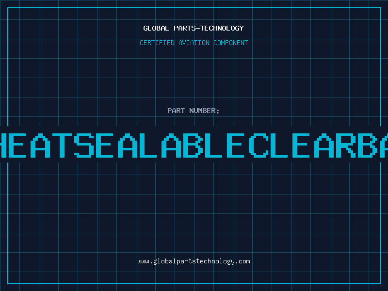 Aviation Part 262A050NHEATSEALABLECLEARBAG75X125M