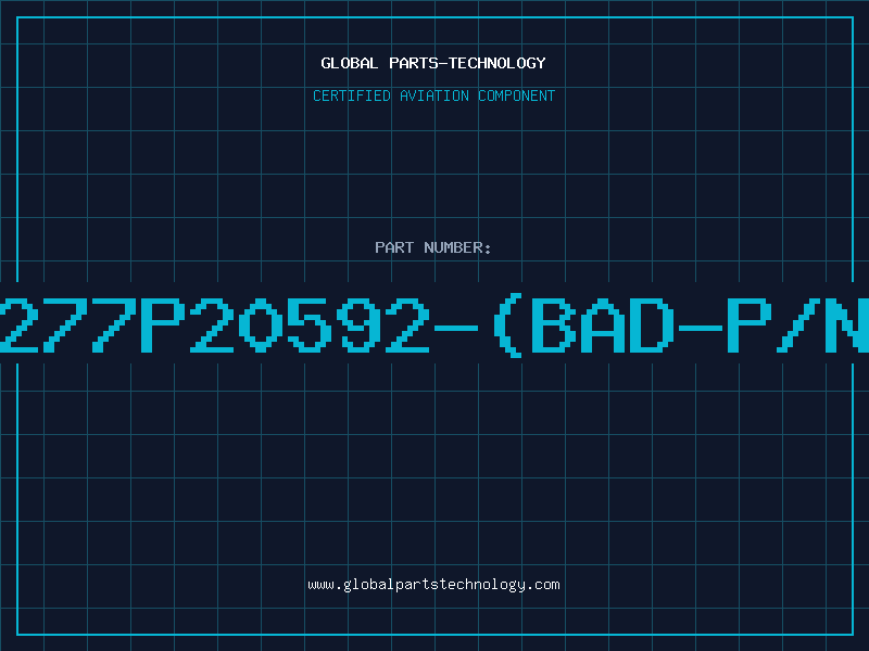 Aviation Part 277P20592-(BAD-P/N