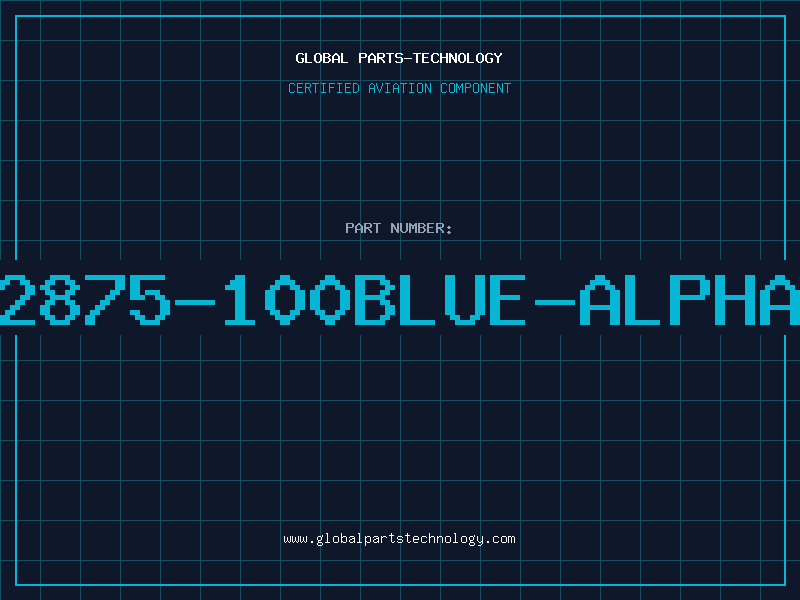 Aviation Part 2875-100BLUE-ALPHA