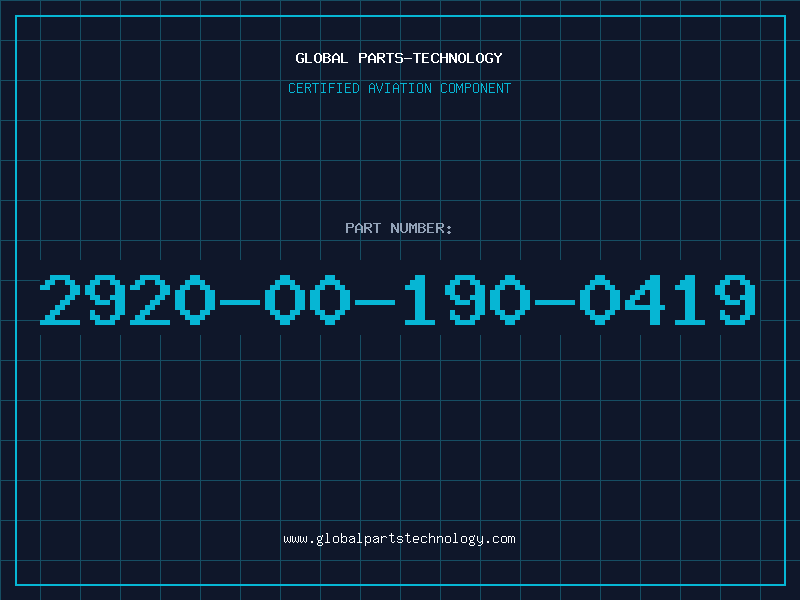 Aviation Part 2920-00-190-0419