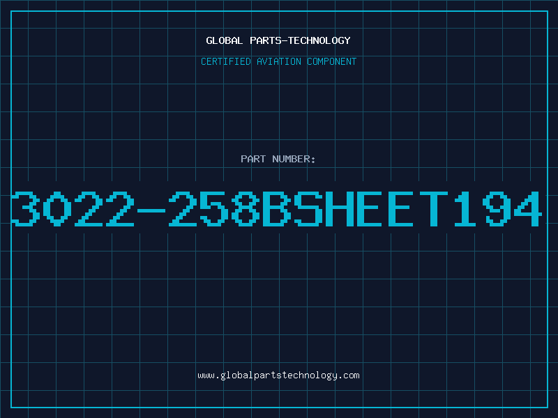 Aviation Part 3022-258BSHEET194
