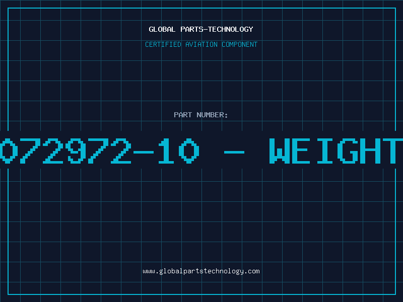 Aviation Part 3072972-10 - WEIGHTS