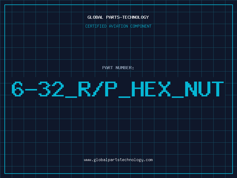 Aviation Part 6-32_R/P_HEX_NUT