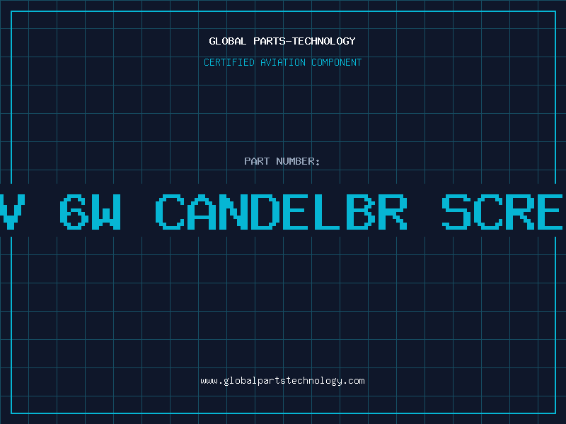 Aviation Part 6v 6w Candelbr Screw