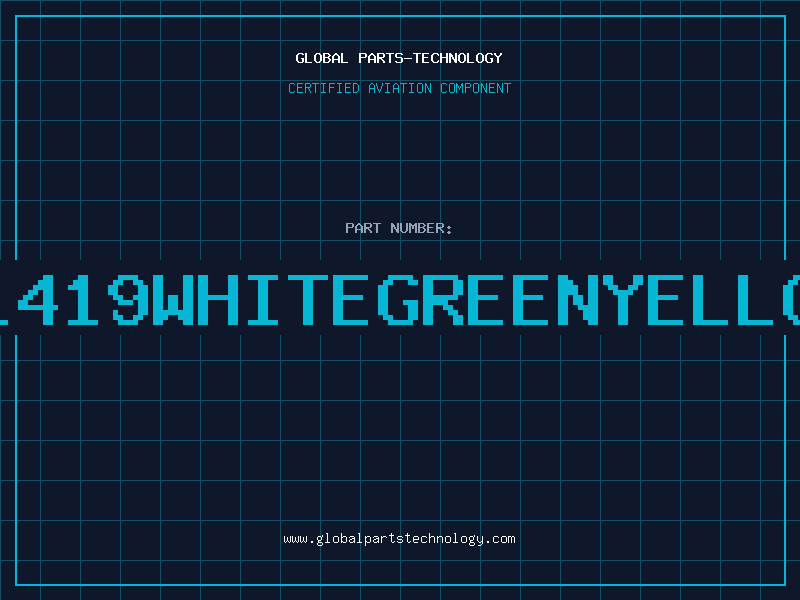 Aviation Part E1419WHITEGREENYELLOW