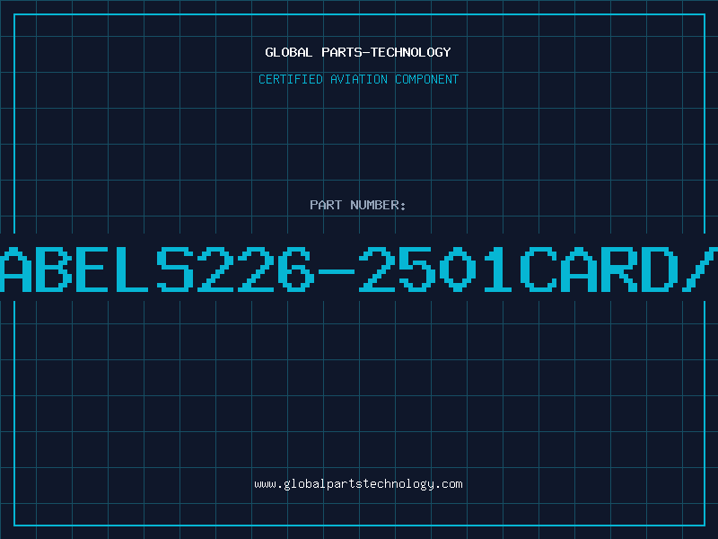 Aviation Part IDLABELS226-2501CARD/BOX