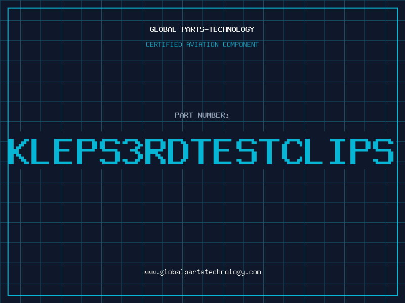 Aviation Part KLEPS3RDTESTCLIPS