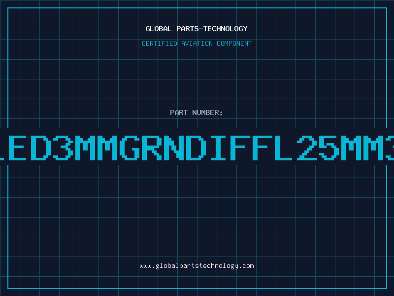 Aviation Part LED3MMGRNDIFFL25MM3