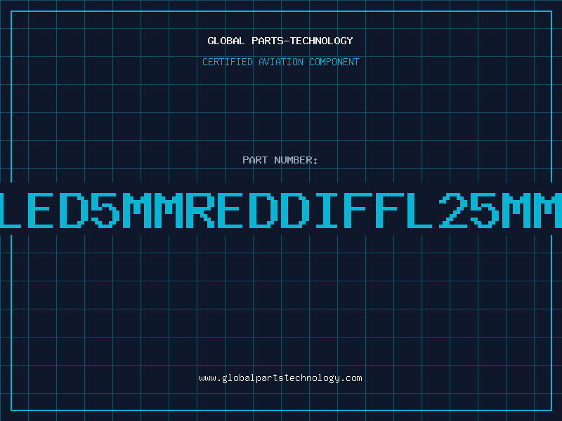 Aviation Part LED5MMREDDIFFL=25MM