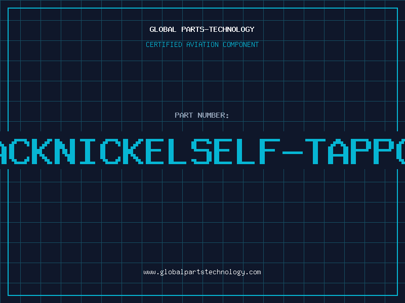 Aviation Part NO.4X1/2BLACKNICKELSELF-TAPPOZIPANSCREW