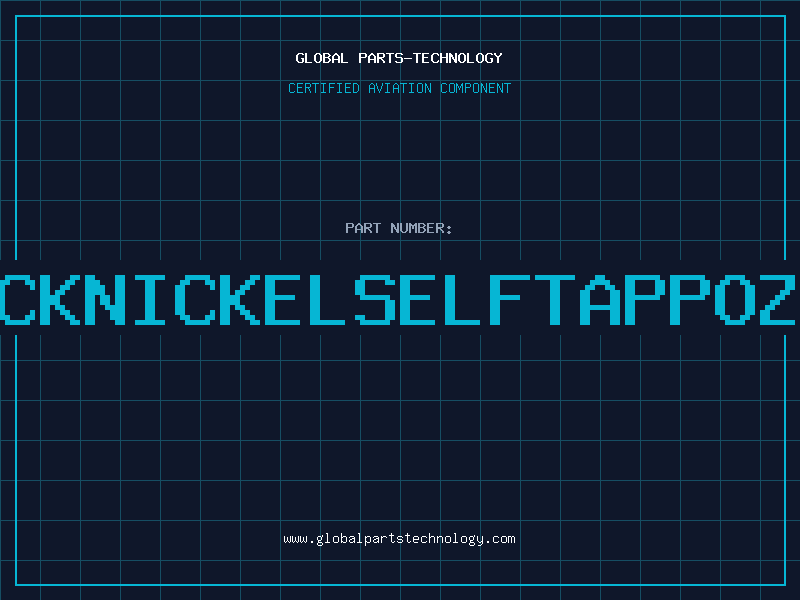 Aviation Part NO4X12BLACKNICKELSELFTAPPOZIPANSCREW