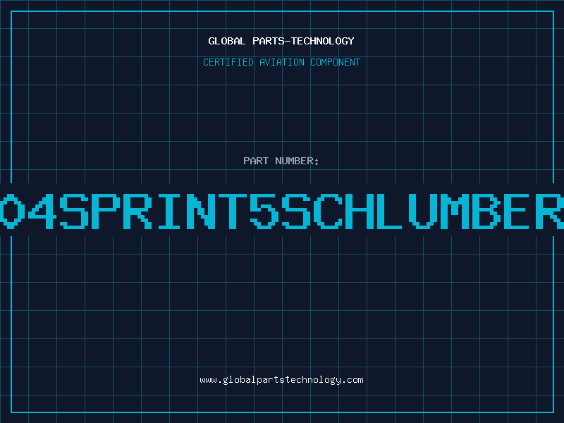 Aviation Part PC104SPRINT5SCHLUMBERGER