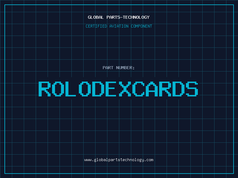 Aviation Part ROLODEXCARDS