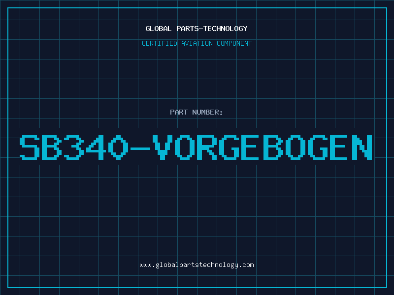 Aviation Part SB340-VORGEBOGEN