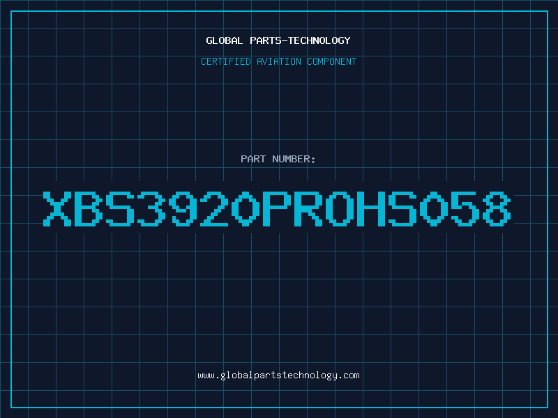 Aviation Part XBS3920PRoHS058