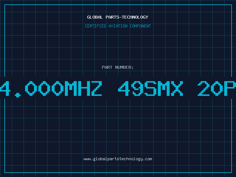 Aviation Part XTAL 4.000MHz 49SMX 20pF T/R