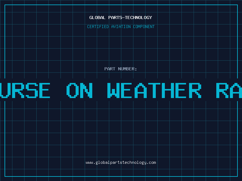 Aviation Part training course on weather radar systems
